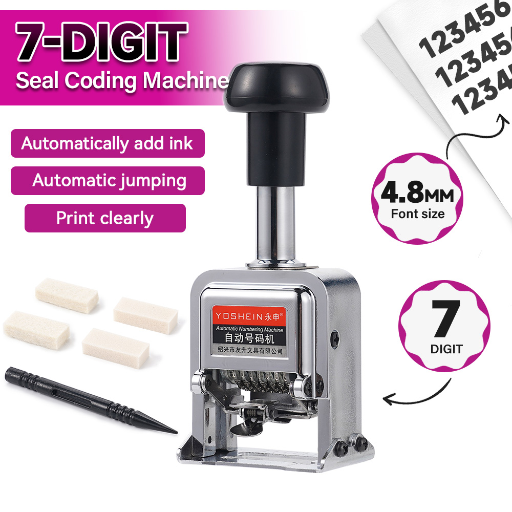 7 Digit Automatic Numbering Ma - Rubber Date Stamp review and price
