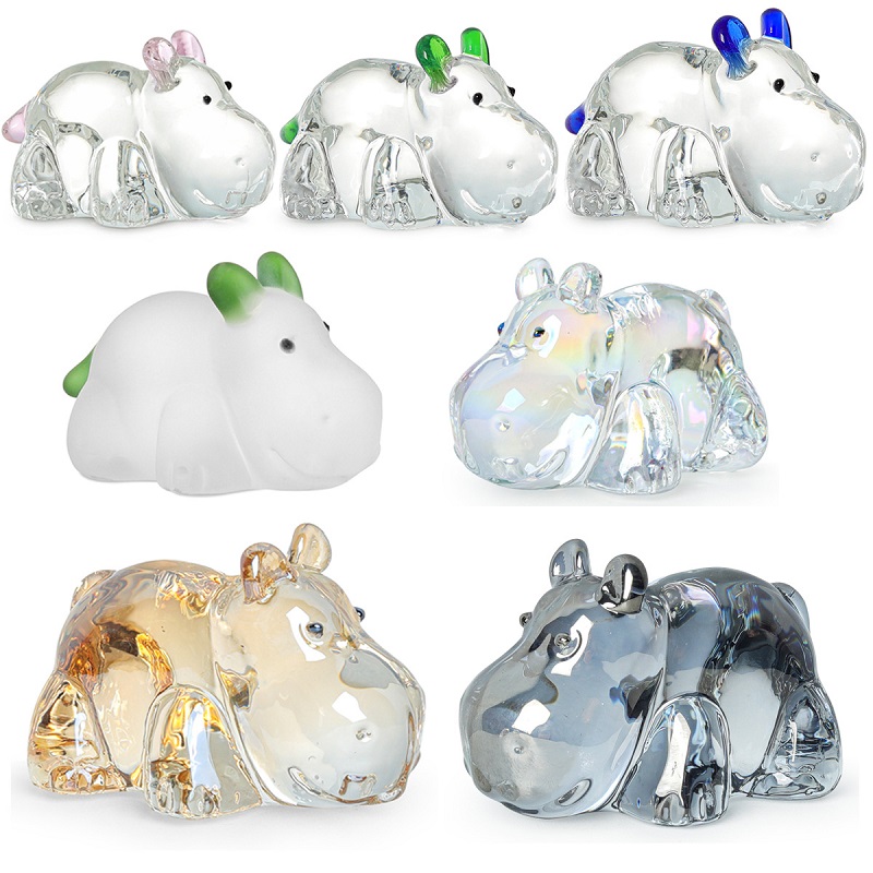 1PC Crystal Hippo Figurine Col - Paper Weight Crystal review and price